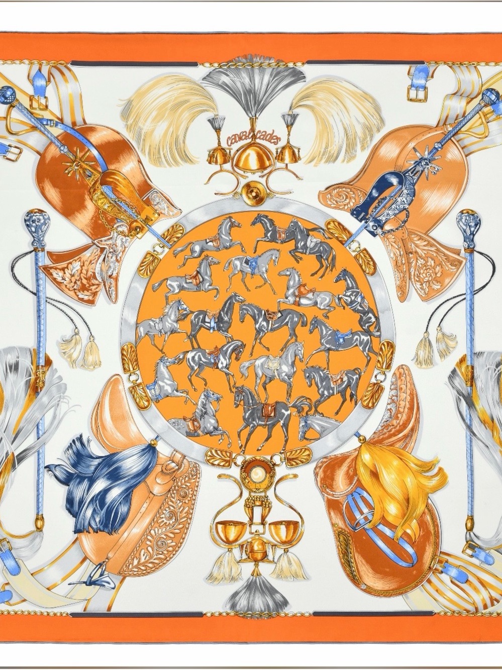Carolina Lemke Daybreak Canter Silk Scarf With Hand Rolled Edges
